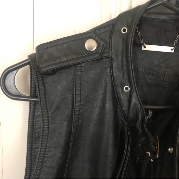 Buffalo Faux Leather Motorcycle Vest Small - Picture 3 of 6